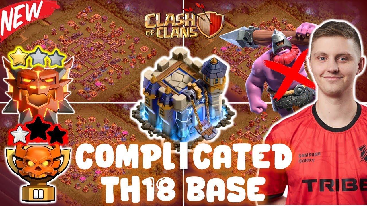 COMPLICATED TH18 LEGEND CWL WAR BASE WITH LINKS | NEW ANTI THROWER FIREBALL  | CLASH OF CLANS LAYOUT