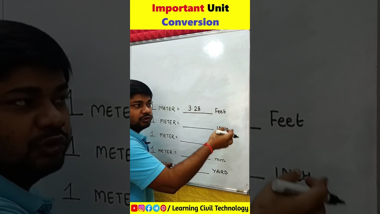 Important Unit Conversion For Interview Unitconversion Civilengineering Learningciviltechnology