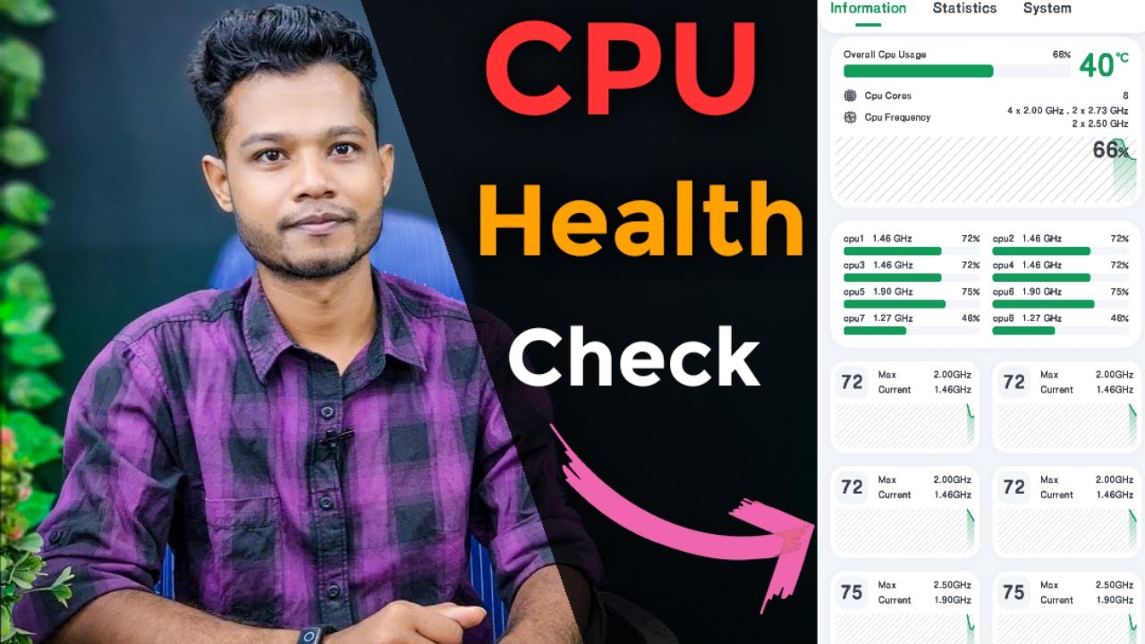 Cpu health checking app mobile hardware check app youtube