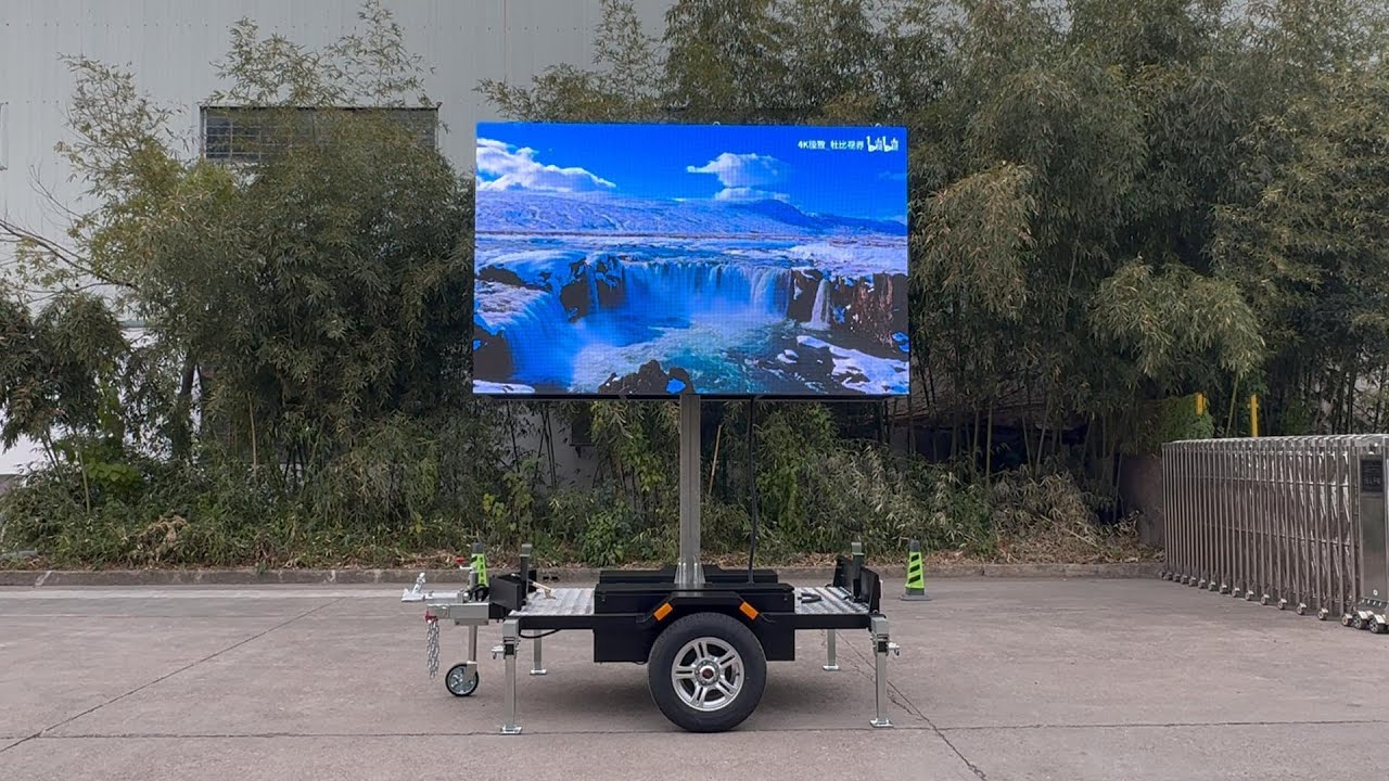 Double sided LED trailer screen - YouTube