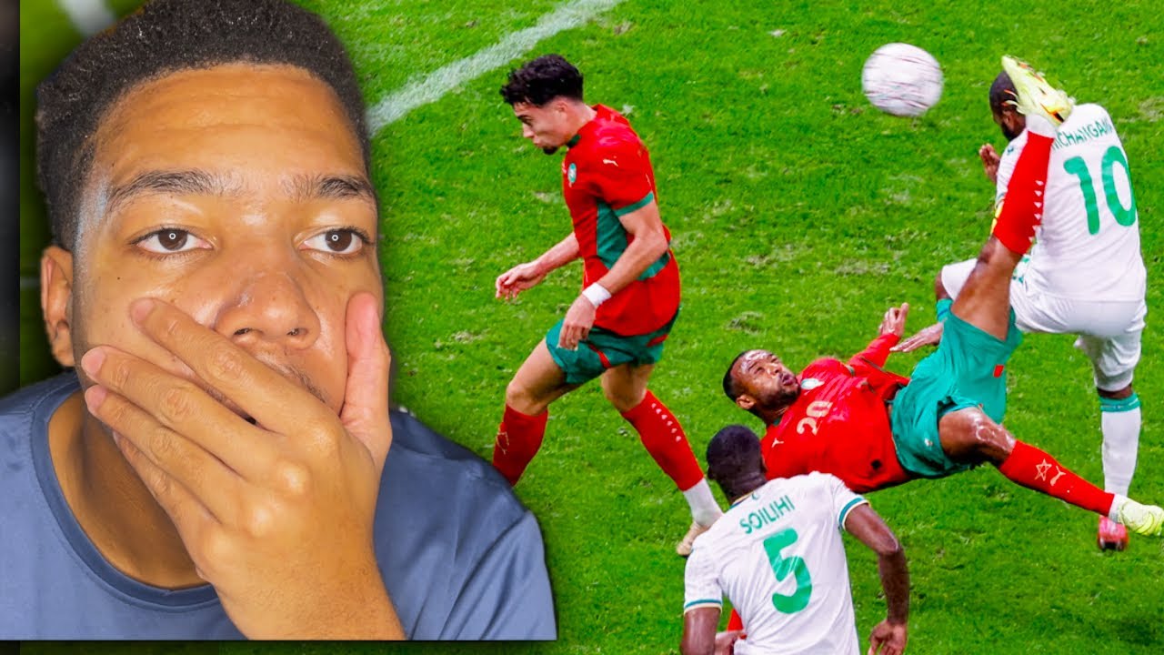 Reacting to Ayoub El Kaabi BICYCLE GOAL! Morocco vs Comoros | AFCON