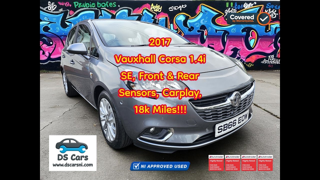 2017 Vauxhall Corsa SE 1.4, Group 3 Insurance, Carplay, Only 18k Miles!!!!