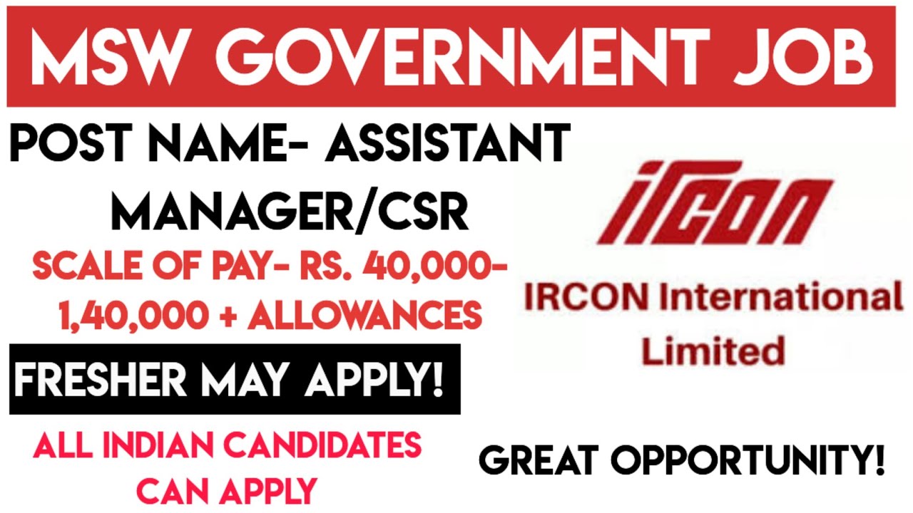 Government Job For MSW Social Work Job MSW Job msw YouTube Government Job For MSW Social Work Job MSW Job msw YouTube