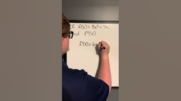 The Second Derivative Of f(x)=3x^2+7x