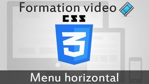 Menu horizontal avec boutton CSS / HTML