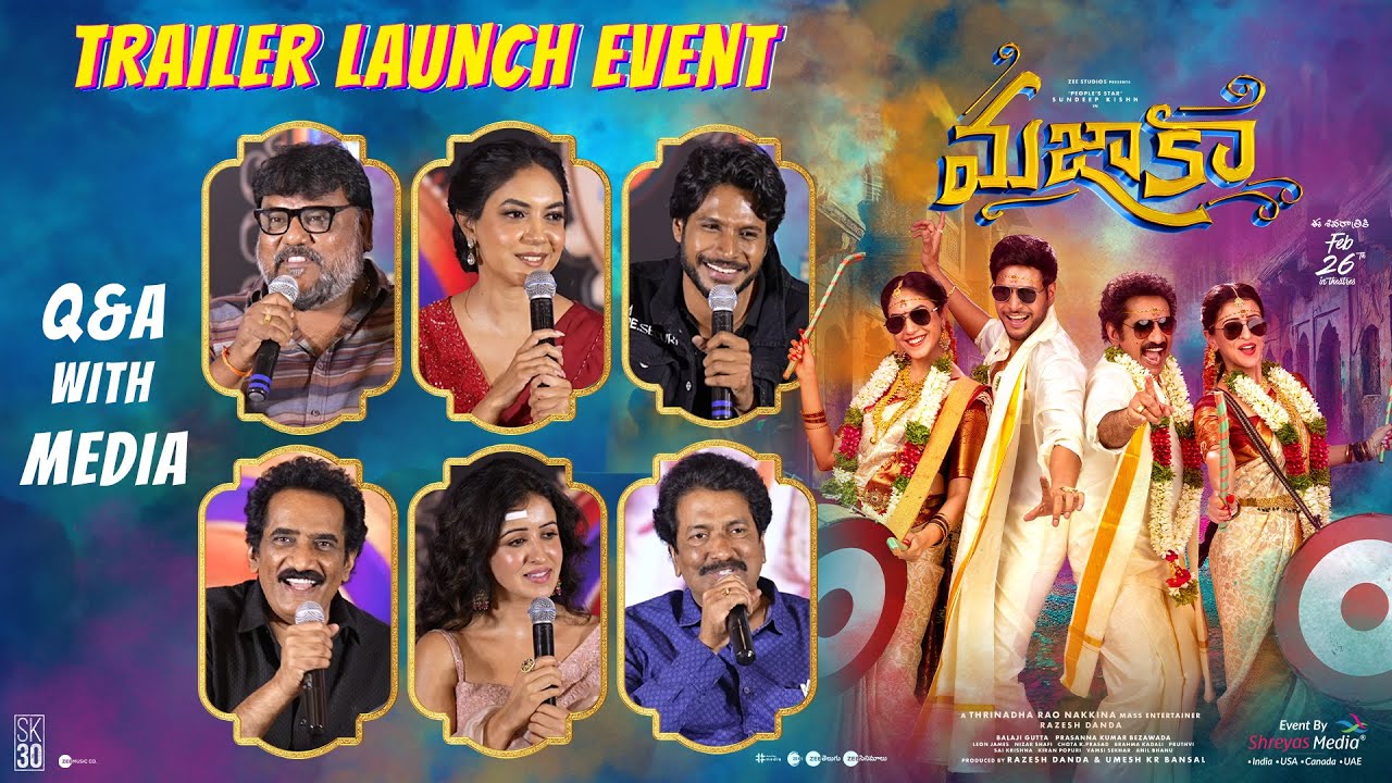Q&A With Media @ Mazaka Trailer Launch Event | Sundeep Kishan | Ritu Varma | Trinadha Rao Nakkina
