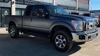 Powerstroke vinyl wrapped in 3m 2080 Satin dark grey metallic