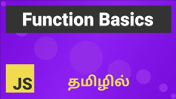 Javascript Function Basics Explained in Tamil