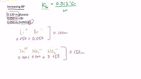List the following aqueous solutions in order of increasing boiling point: 0.120 m glucose…