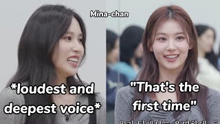 sana was so *shocked* about this mina...