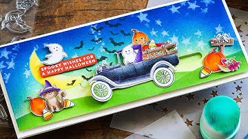 Halloween Slimline Slider Card! A Funny Friday with Art Impressions Video