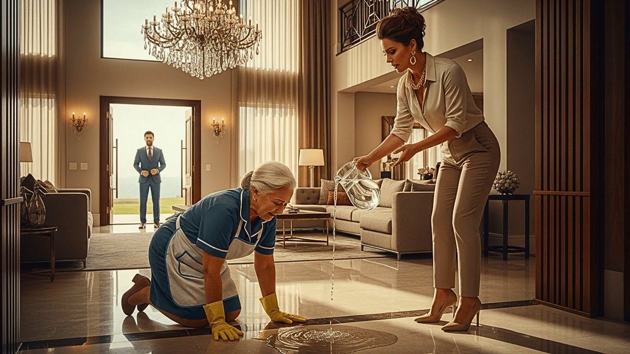 „Vrei apă? Bea de pe jos!”, i-a zis iubita milionarului menajerei… fără să știe că el era acolo