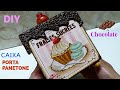 DIY: #FACIL| CAIXA PORTA PANETONE CHOCOLATE | DECOUPAGEM E STENCIL| UMA DELICIOSA IDÉIA!