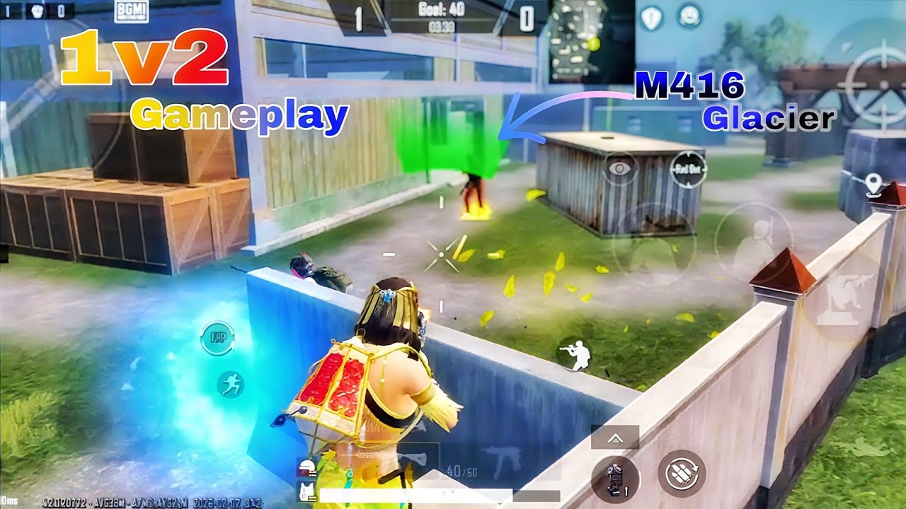 1v2 M416 Glacier Gameplay | Strong opponent with Upgraded m416 Glacier | @KNOXBGMI_Y 