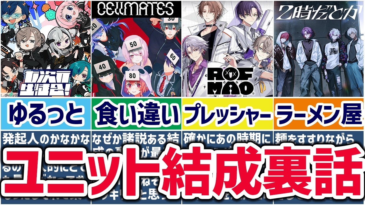 🌈奇跡の集結🕒あの箱内ユニットの結成秘話まとめ！【切り抜き×ゆっくり解説】