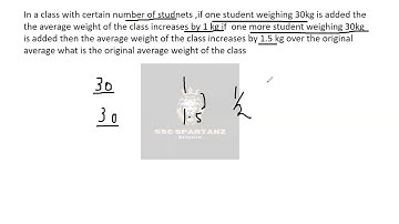 In a class with certain number of studnets  if one student weighing 30kg is added the #sscchsl2024