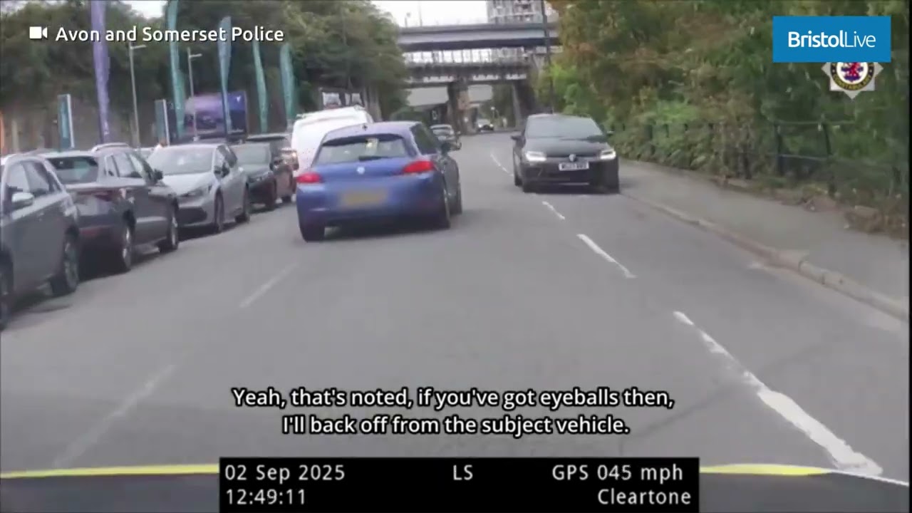 Bristol's 'most dangerous' driver taken off the streets after crazy chase caught on video