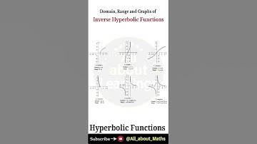 Domain. Range &, Graphs of Inverse Hyperbolic Functions #maths