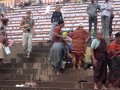 Bathing worshippers at Ganges river, India, Varanasi