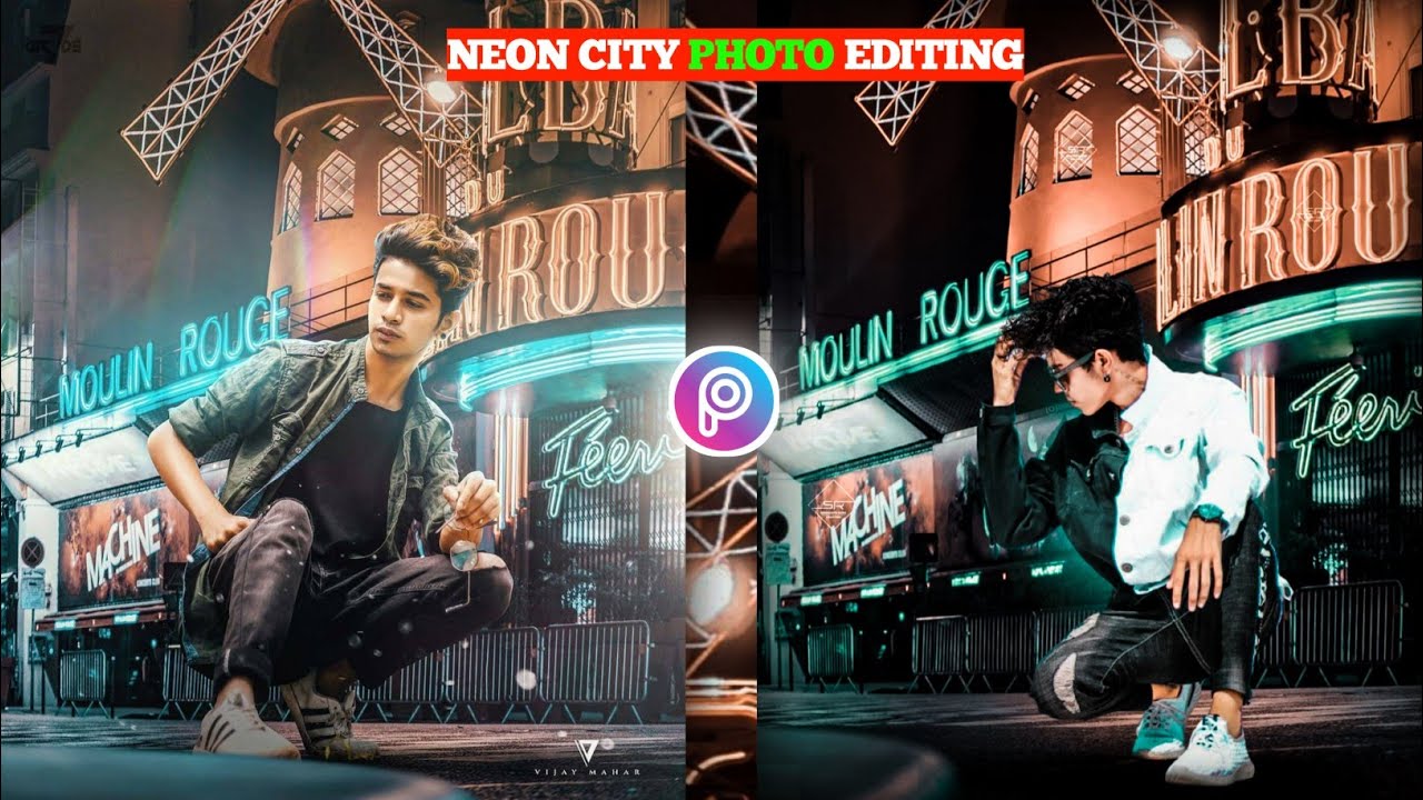 PicsArt Neon City Photo Editing || Edit Neon Portrait Effect || Neon Light Effect || SaifiboyYT