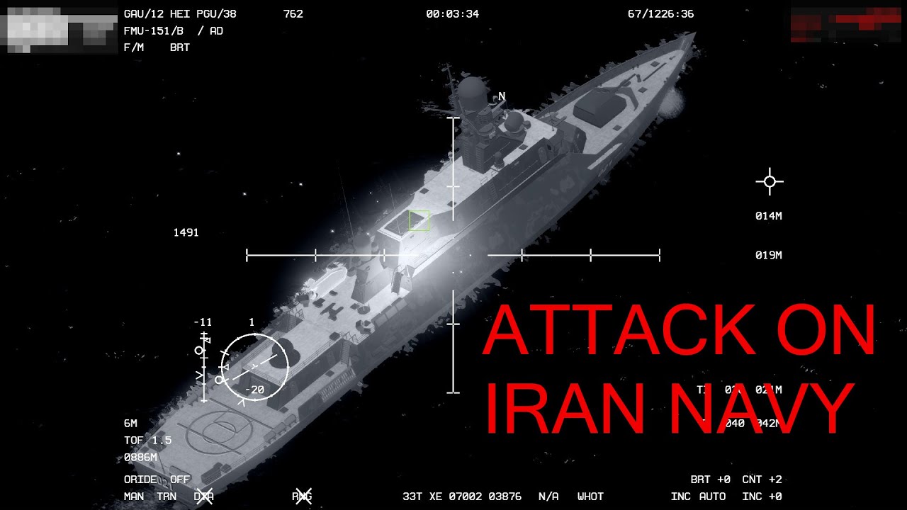 AC-130 Attacks Iranian Fleet - Thermal Vision | ARMA3 MILSIM