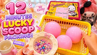 The Most Satisfying Lucky Scoop Order Pink Beads, Cute Charms Asmr Packing