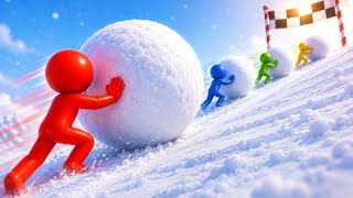 ❄️ Snow Racing 3D 게임 플레이 공략 | 광란의 눈싸움 레이스 & 겨울 챌린지 (Android, iOS) screenshot 1