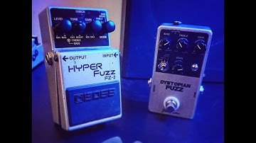 BOSS HYPERFUZZ VS FTELETTRONICA DYSTOPIAN FUZZ/MONOLORD RIFFING + RIFFING AND COMPARISON