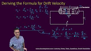 Deriving the Relation For Drift Velocity in Terms of Applied Electric Field | NEET Physics