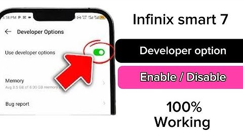Infinix Smart 7 hide developer options