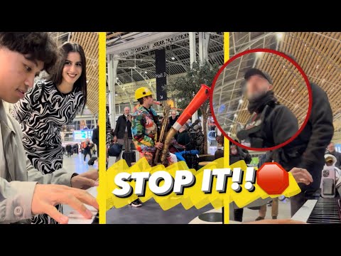 I play « Believer » with the CRAZIEST SAXOPHONIST and the SECURITY GUARD trIes to stop us!! 🔥
