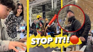 I play « Believer » with the CRAZIEST SAXOPHONIST and the SECURITY GUARD trIes to stop us!! 🔥