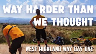 West Highland Way on Mountain Bikes | Day one recap | Milngavie to Inversnaid