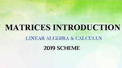 MATRICES INTRODUCTION | GAUSS ELIMINATION METHOD | S1 MATHS(MAT101) | PART 1