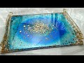 DIY Resin Tray - How to Make Resin Tray with Gold Leaf Foils - Resin Tutorial