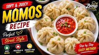 How to Make Soft Momos at Home | Homemade Momos Recipe|Soft&Juicy Chicken Momos Recipe|ZainysKitchen screenshot 5