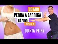 Treino SEMANAL para PERDER BARRIGA | Nível 3 | Quinta-Feira
