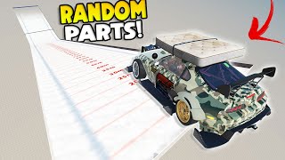 Which RANDOMLY GENERATED Car Can Jump The Furthest On Ski Jumping Arena? - BeamNG Mods