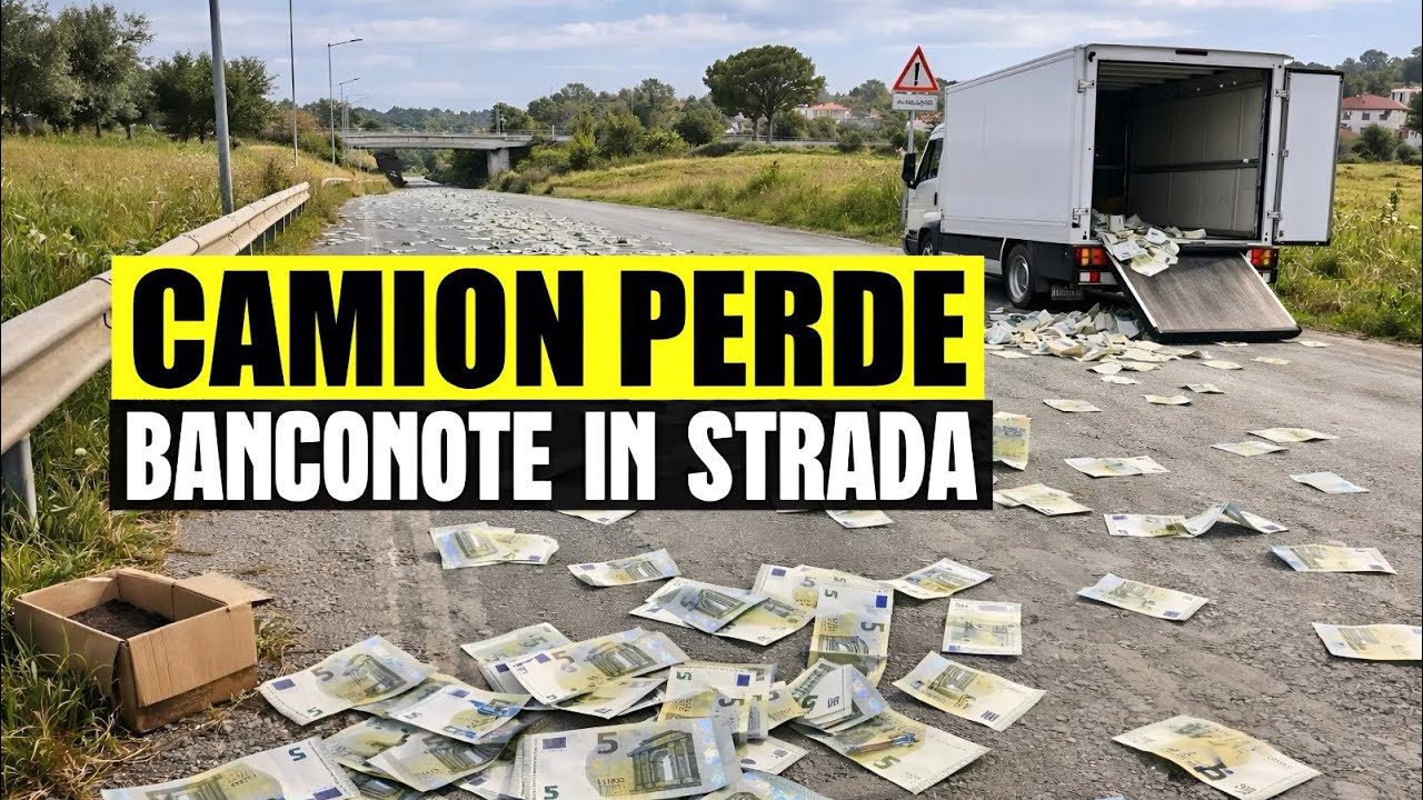 ULTIM'ORA CAMION PERDE BANCONOTE IN STRADA: GLI AUTOMOBILISTI SI FERMANO A RACCOGLIERLE - LECCE