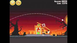 Angry Birds Seasons Trick or Treat 1-14 Halloween 2011 Walkthrough 3 Star