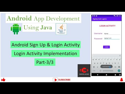 18CSMP68 || Android Signup & Login Actvity-3/3 || PART-A || PROGRAM-3 || VTU MAD Lab