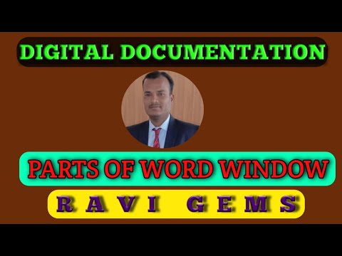 Parts of ms word window || Elements of word window || Components of word window || By Ravi sspet ||