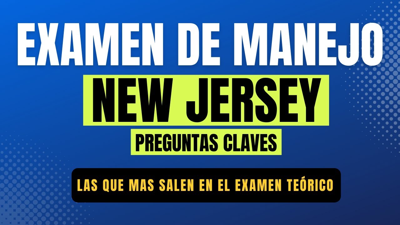 Examen De Conducir Nueva Jersey 2024 Teórico I Oral y Escrito Licencia