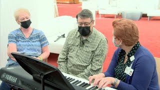 Jim, a person with dementia, gifts wife, Linda, a song of thanks for her caregiving