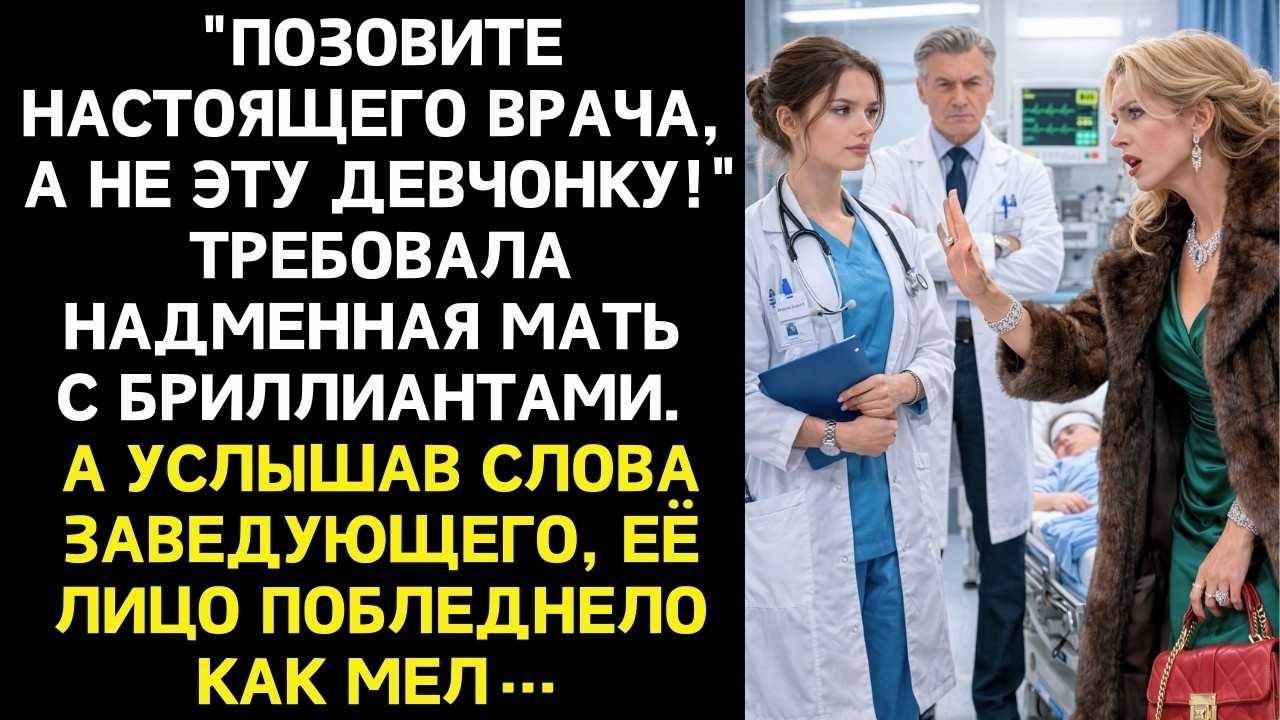 Где настоящий врач. - с усмешкой требовала богачка. А УСЛЫШАВ ОТВЕТ заведующего, ПОБЕЛЕЛА КАК МЕЛ…