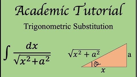 Lecture3_Part1 - Trigonometric Substitution