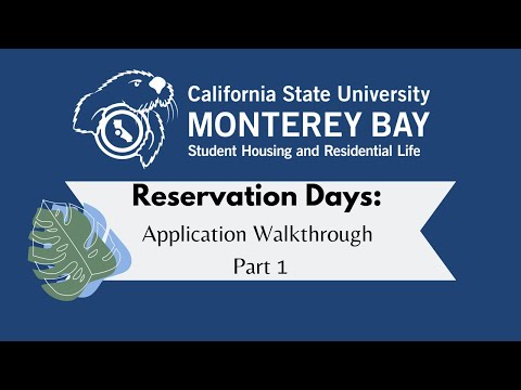 Reservation Days Application Walkthrough, Part 1