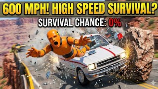 0-600 MPH IN 1 SECOND! SURVIVE OR DIE? BeamNG.drive 