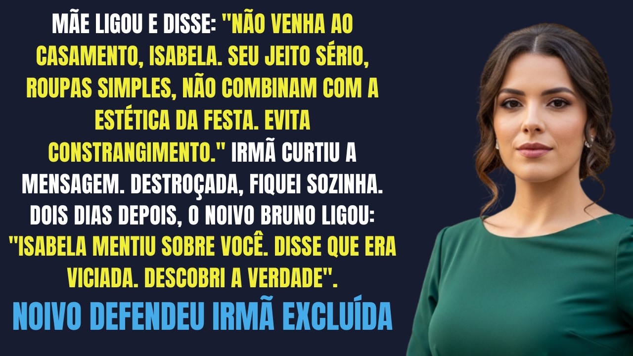 Minha Mãe Pediu  “Não Venha, Queremos Um Casamento Sem Drama ” Minha Irmã Curtiu  Então o Noivo