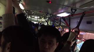 20 Second Korea Crowded Bus 버스에 사람이 너무 많다